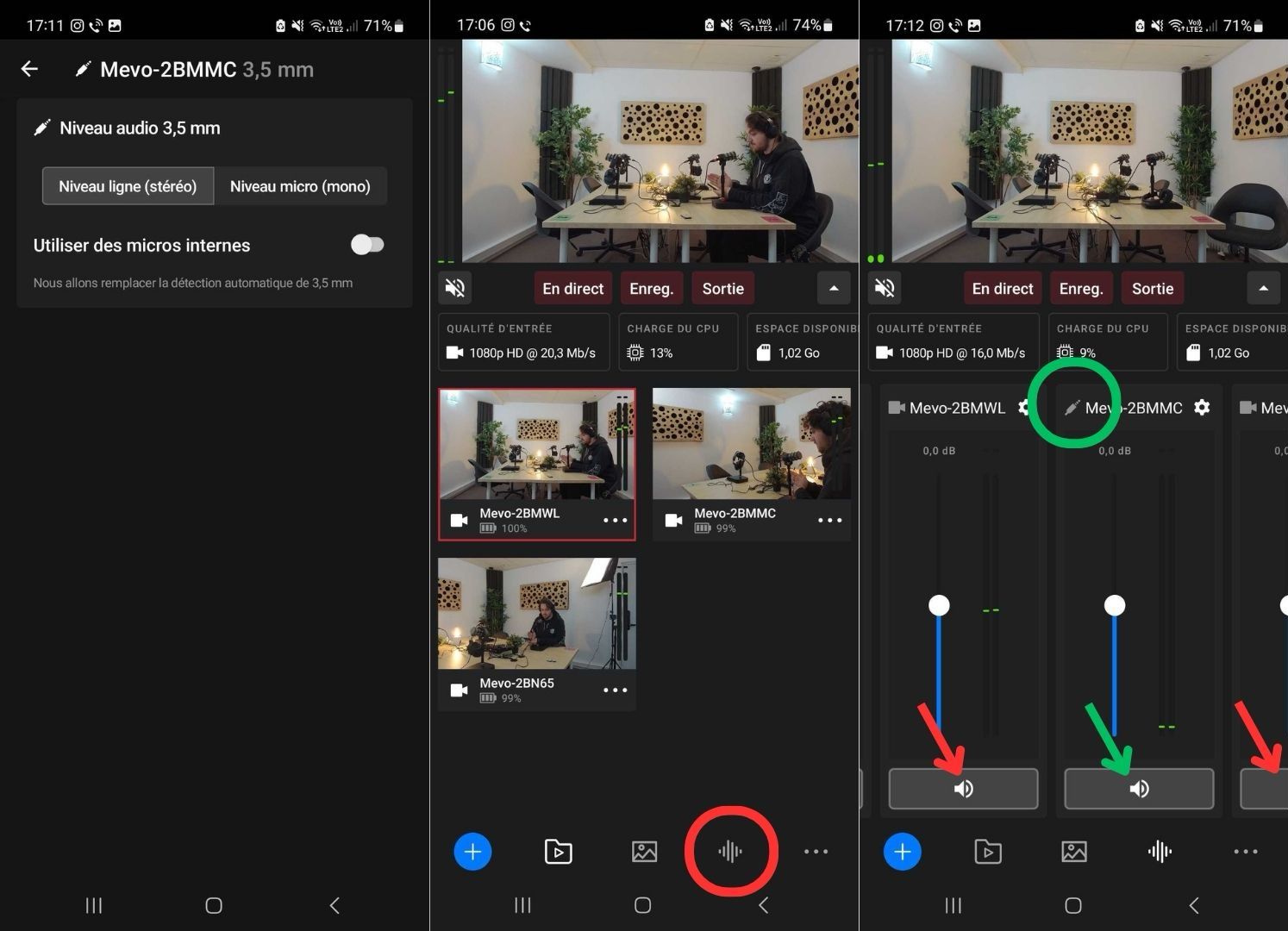 Etape pour synchroniser le son de la Rodecaster aux Mevo Logitech